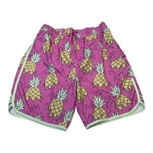 Sovereign Code Joyride Pineapple Pink Lined Swim Trunks Men’s Size Large